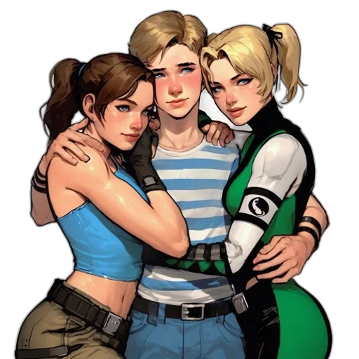 comic book art, concept art, cartoon, pixel art transparent PNG cut-out