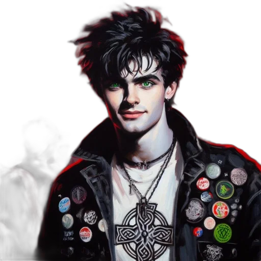 jacket, concept art, cyberpunk, comic book art transparent PNG cut-out