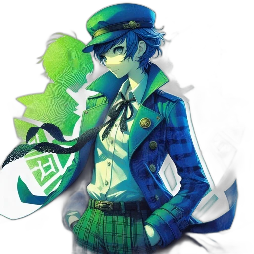 staff, jacket, hat, weapon transparent PNG cut-out