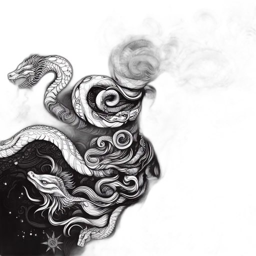 dragon, mask, hair, crown transparent PNG cut-out