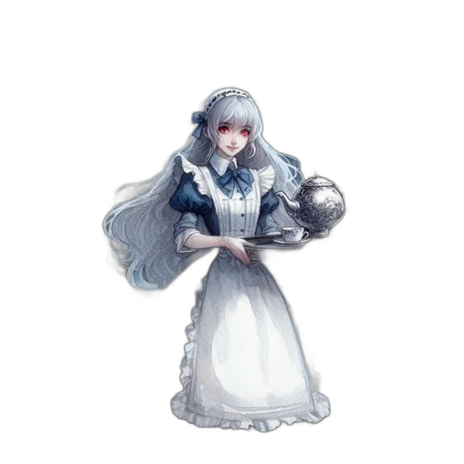 dress, staff, robot, weapon transparent PNG cut-out