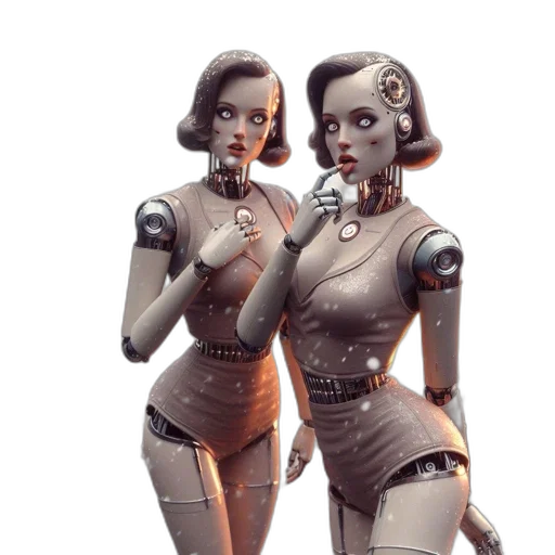 robot, concept art, cyberpunk, comic book art transparent PNG cut-out
