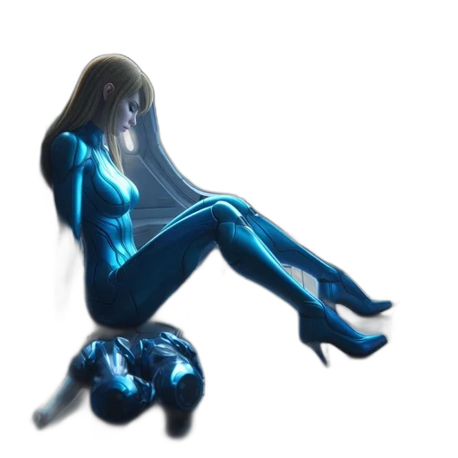 creature, robot, dress, hair transparent PNG cut-out