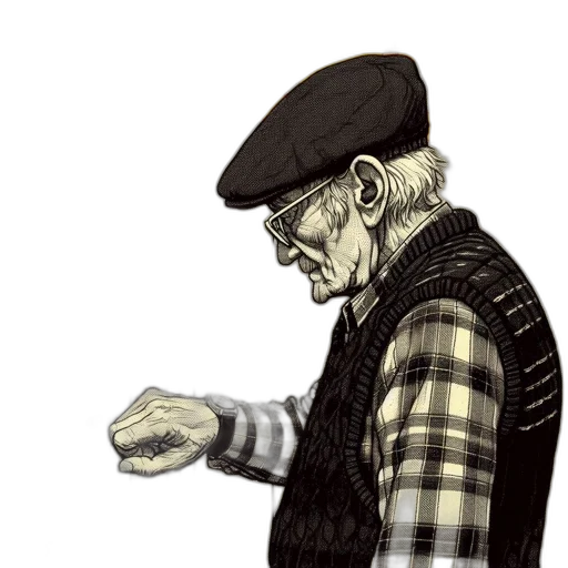 jacket, hat, face, photorealistic transparent PNG cut-out