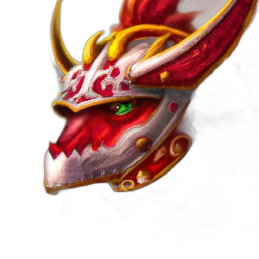 dragon, mask, crown, staff transparent PNG cut-out