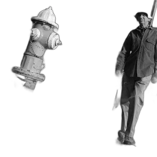 staff, hat, jacket, robot transparent PNG cut-out