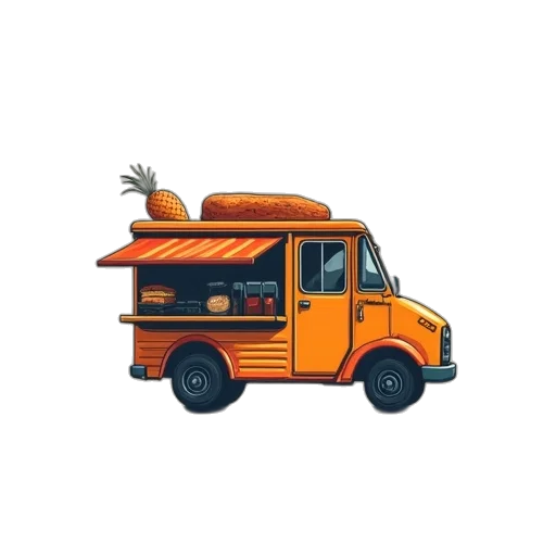 car, food, concept art, pixel art transparent PNG cut-out