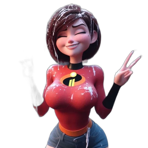 robot, dress, face, 3d render transparent PNG cut-out