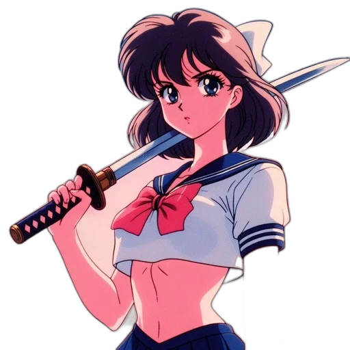 weapon, sword, staff, vaporwave transparent PNG cut-out