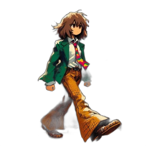 jacket, staff, shoes, robot transparent PNG cut-out