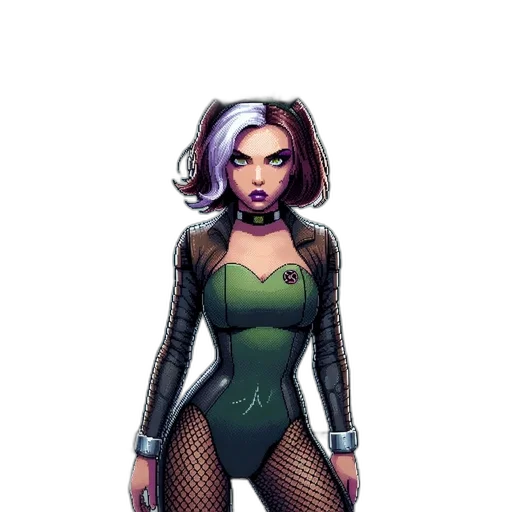 comic book art, concept art, cartoon, pixel art transparent PNG cut-out