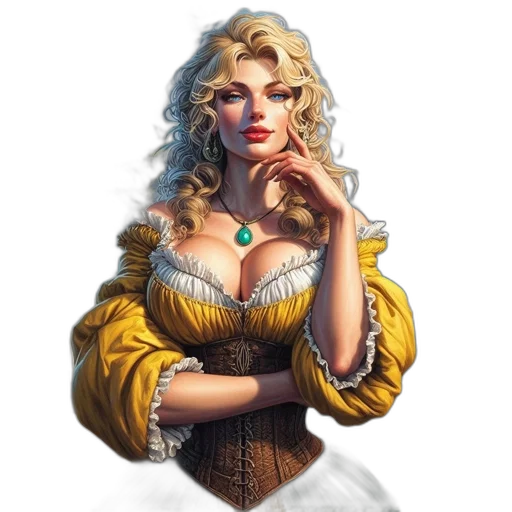 jewelry, dress, crown, staff transparent PNG cut-out
