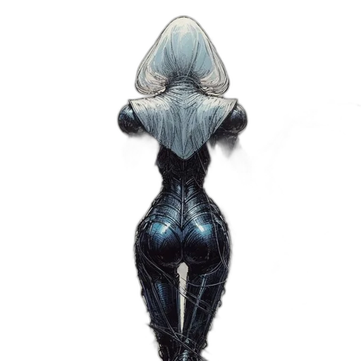 dress, hair, robot, crown transparent PNG cut-out