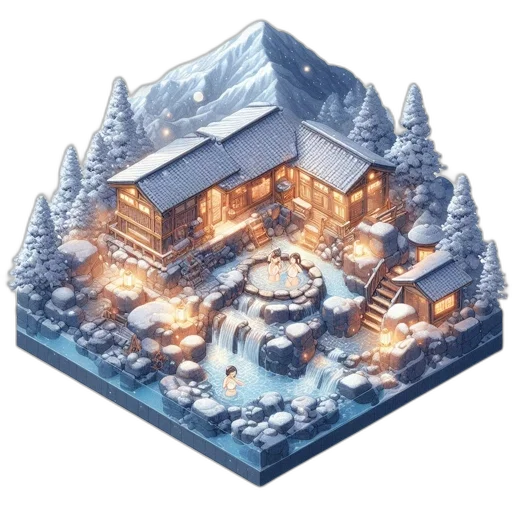 building, 3d render, concept art, pixel art transparent PNG cut-out