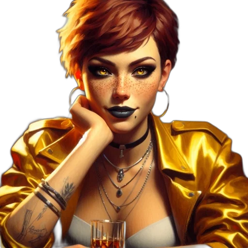 jewelry, face, staff, jacket transparent PNG cut-out