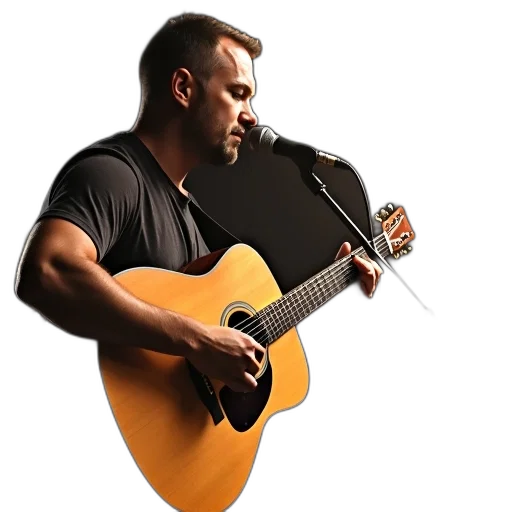 photorealistic, guitar, song, album transparent PNG cut-out