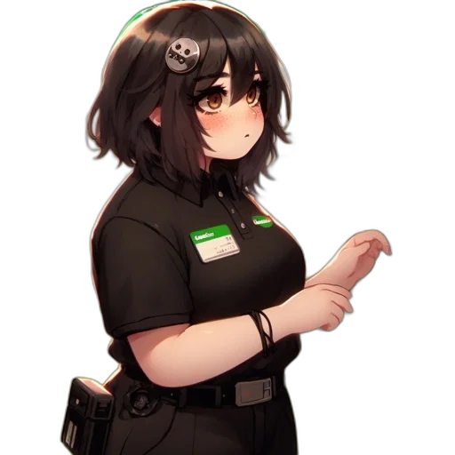 staff, weapon, hair, dress transparent PNG cut-out
