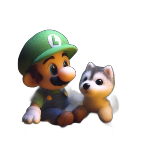 animal, hat, staff, 3d render transparent PNG cut-out