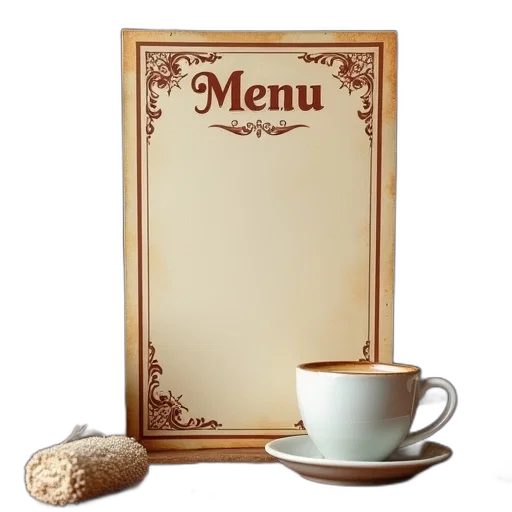 food, photorealistic, 3d render, vintage transparent PNG cut-out