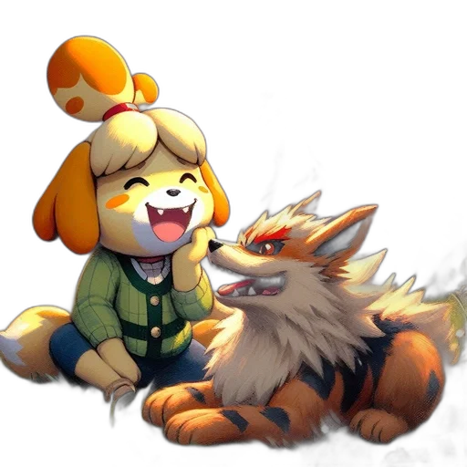 staff, animal, creature, pixel art transparent PNG cut-out