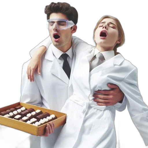 two, individuals, laboratory, setting transparent PNG cut-out