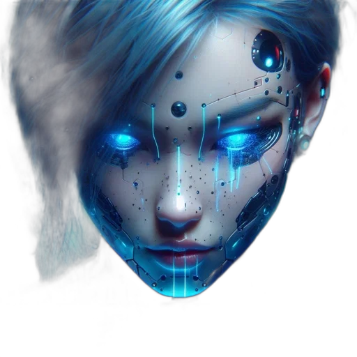 robot, face, mask, creature transparent PNG cut-out