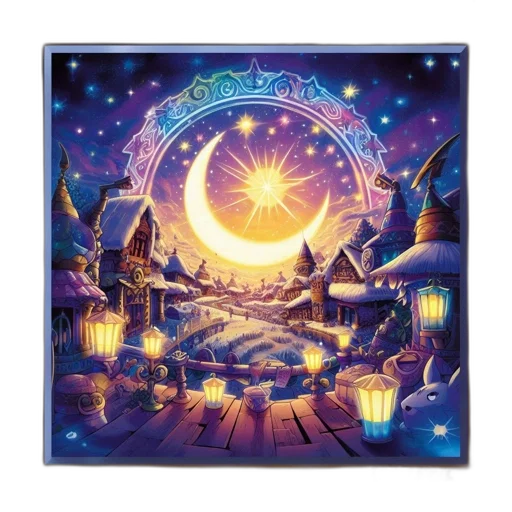 fantasy art, concept art, night, outer space transparent PNG cut-out