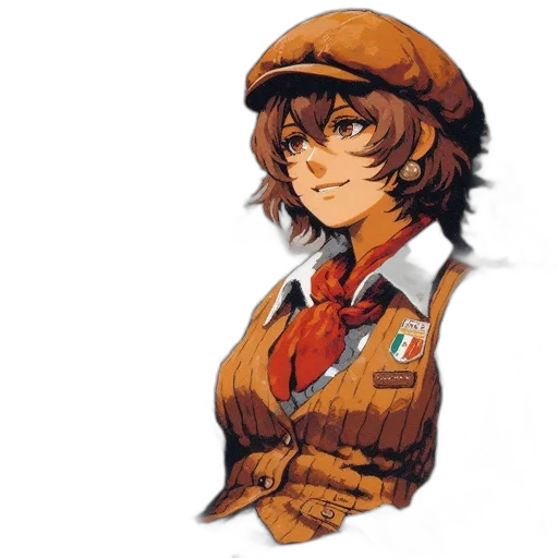 hat, staff, jacket, face transparent PNG cut-out