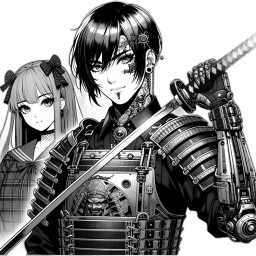 weapon, robot, sword, staff transparent PNG cut-out