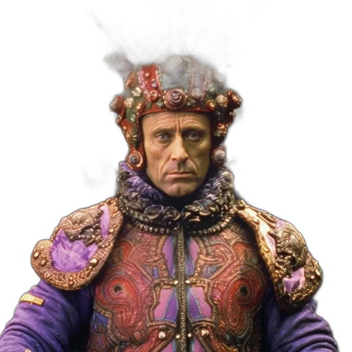crown, face, mask, staff transparent PNG cut-out