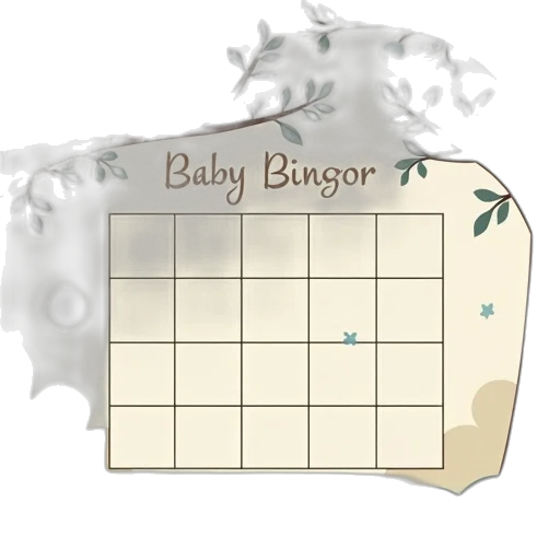 concept art, baby, shower, bingo transparent PNG cut-out