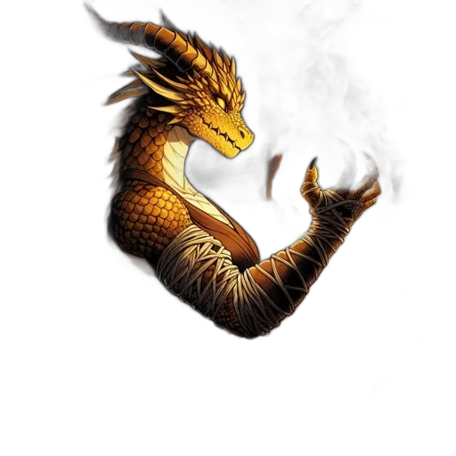 dragon, creature, staff, animal transparent PNG cut-out
