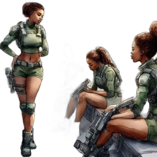 concept art, comic book art, fantasy art, 3d render transparent PNG cut-out