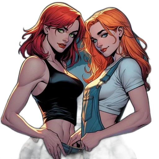 comic book art, concept art, cartoon, fantasy art transparent PNG cut-out