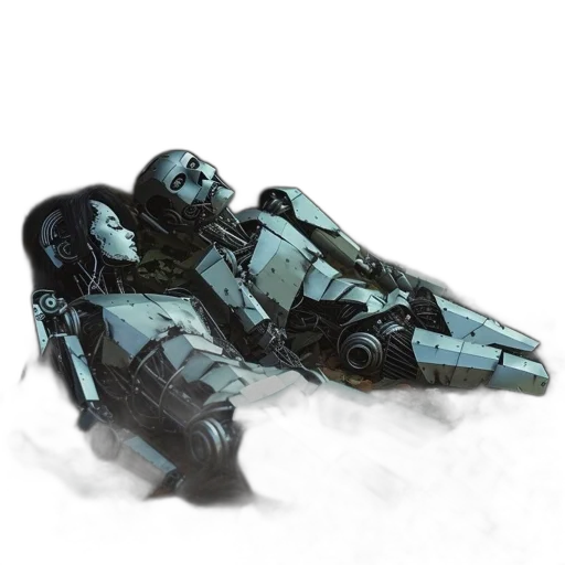 weapon, robot, concept art, 3d render transparent PNG cut-out