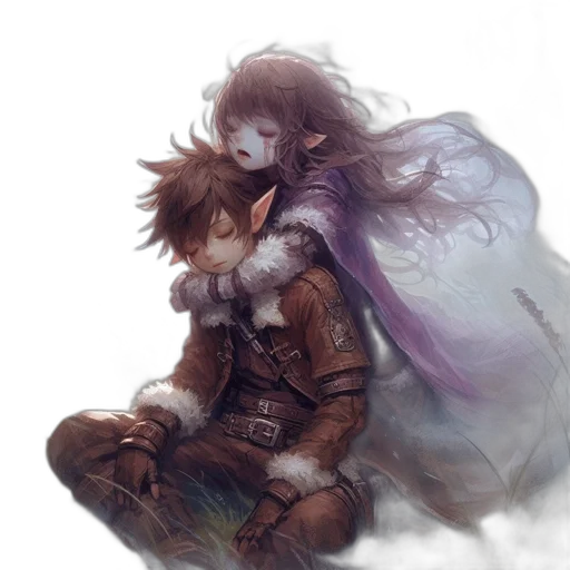 fantasy art, concept art, watercolor, pixel art transparent PNG cut-out