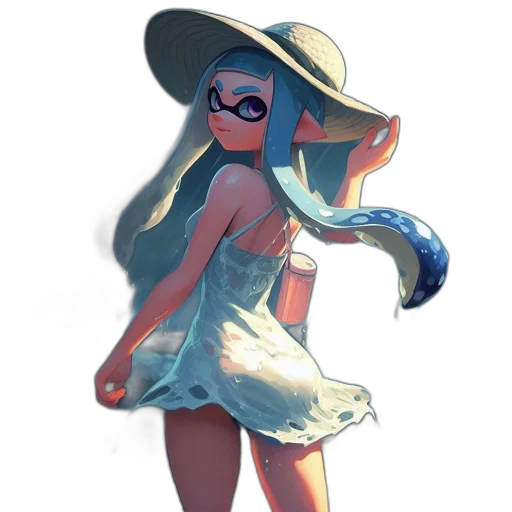 dress, hat, mask, staff transparent PNG cut-out