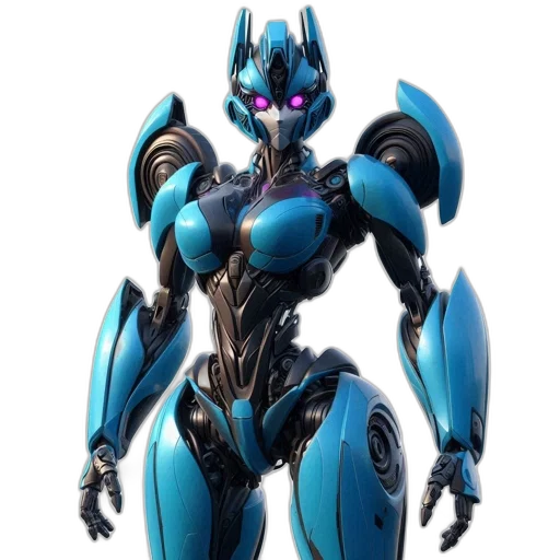 robot, concept art, 3d render, anime transparent PNG cut-out