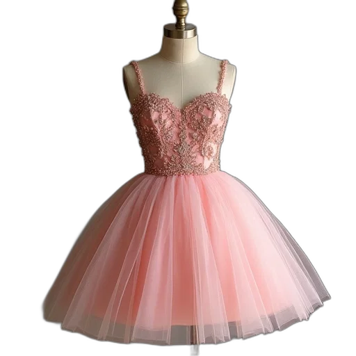 dress, 3d render, pastel, haltied transparent PNG cut-out