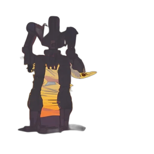 staff, crown, weapon, robot transparent PNG cut-out
