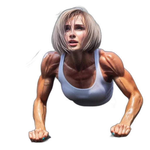 face, weapon, hair, robot transparent PNG cut-out
