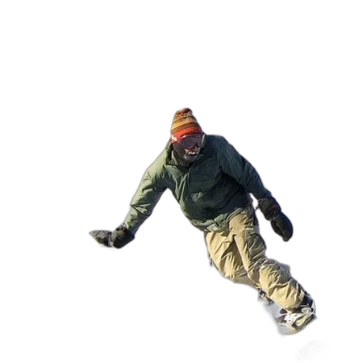 jacket, staff, creature, hat transparent PNG cut-out