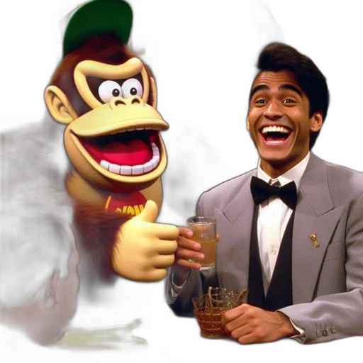 concept art, man, suit, laughs transparent PNG cut-out