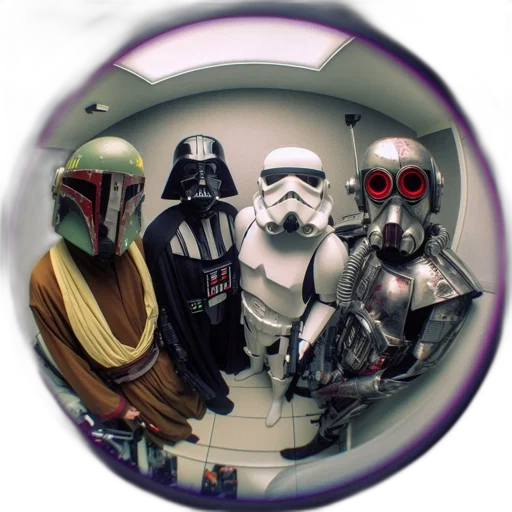 mask, staff, robot, outer space transparent PNG cut-out