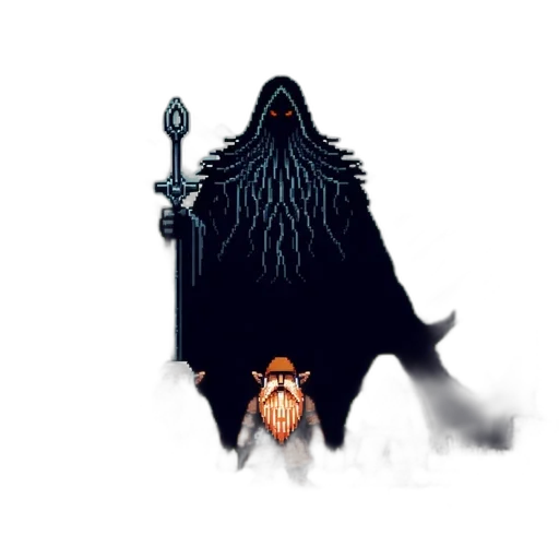 creature, crown, staff, mask transparent PNG cut-out