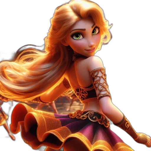 dress, jewelry, fantasy art, 3d render transparent PNG cut-out