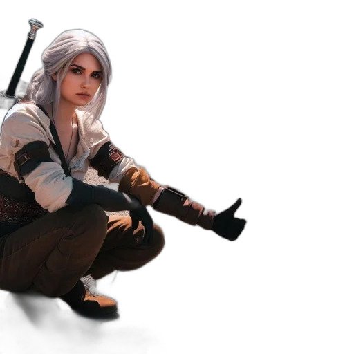 weapon, sword, jacket, staff transparent PNG cut-out