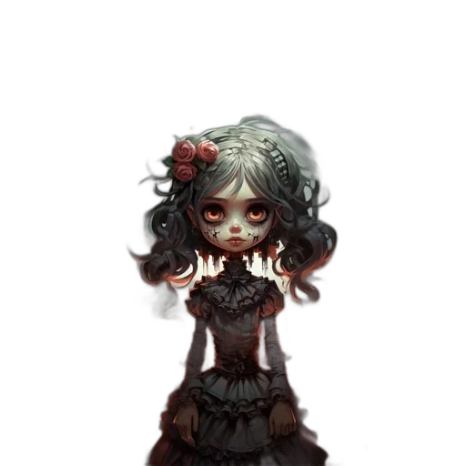 dress, staff, mask, creature transparent PNG cut-out
