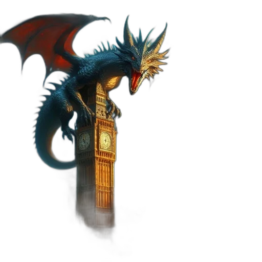 dragon, staff, concept art, fantasy art transparent PNG cut-out