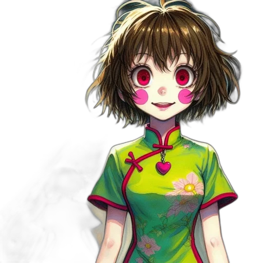 dress, staff, face, creature transparent PNG cut-out